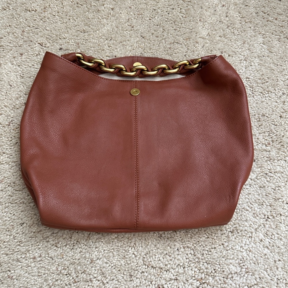 Vince Camuto Brown Hobo Bag with Gold Chain (361)